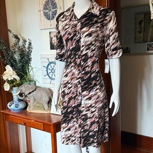 NWT Style&Co size small Stylish Multicolor Button-Down Dress
